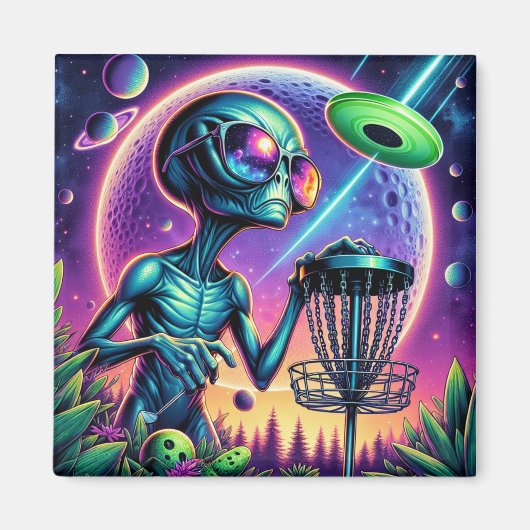 Alien Disc Golf Magneet (Voorkant)