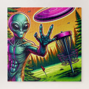 Alien Disc Golf Pin Basket Legpuzzel