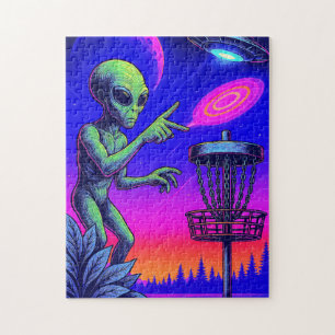Alien Disc Golf Puzzel