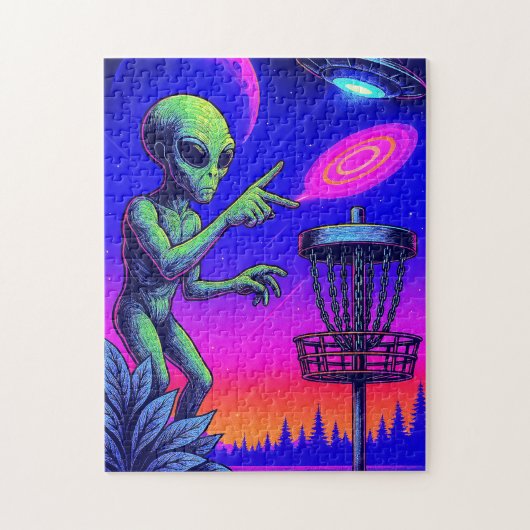 Alien Disc Golf Puzzel Legpuzzel (Verticaal)