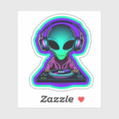 Alien DJ Sticker (Vel)