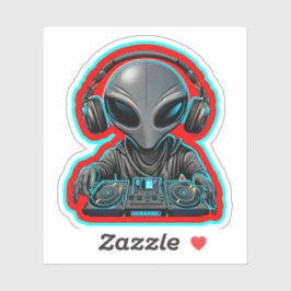 Alien DJ Sticker