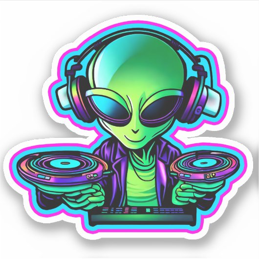 Alien DJ Sticker (Voorkant)
