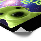 Alien Dog Meme Glerp Glorp Funny Space Laser Gift Poster (Hoek)
