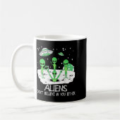 Alien Dont Believe In You Either Funny Alien Long  Koffiemok (Links)