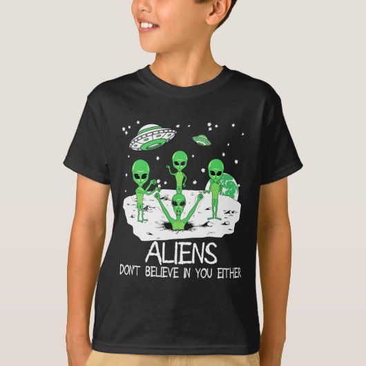 Alien Dont Believe In You Either Funny Alien Long  T-shirt (Voorkant)