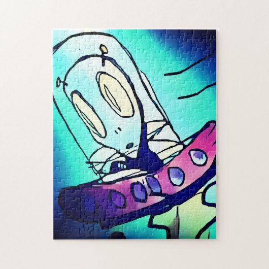 Alien Drawing Puzzle Legpuzzel (Verticaal)