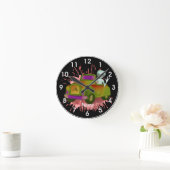 Alien Driving Car Clock Ronde Klok (Huis)