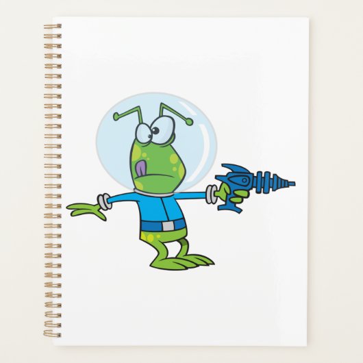 Alien drôle avec Ray Gun Sci-Fi Space Invader (Devant)