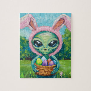 Alien Easter Bunny Legpuzzel