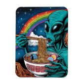 Alien Eating Noodles Magneet (Verticaal)