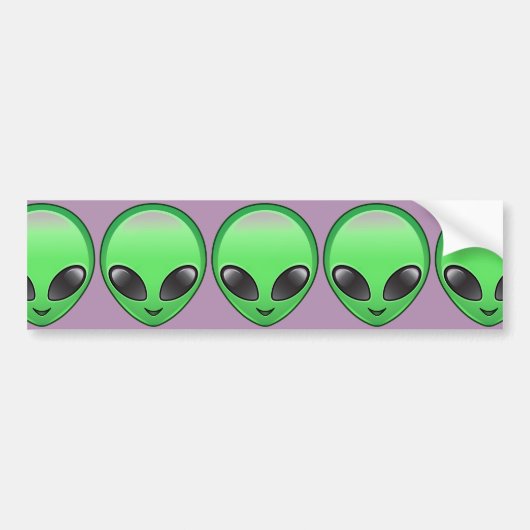 alien emoji bumpersticker (Voorkant)