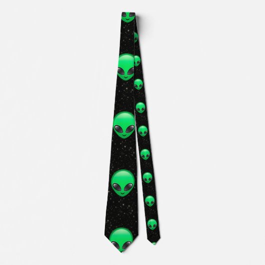alien emojis mannen stropdas (Voorkant)