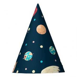 Alien en en astronaut in ruimtevaartthema feesthoedjes