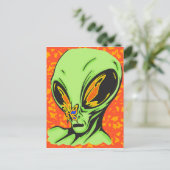Alien en en Butterfly Briefkaart (Staand voorkant)