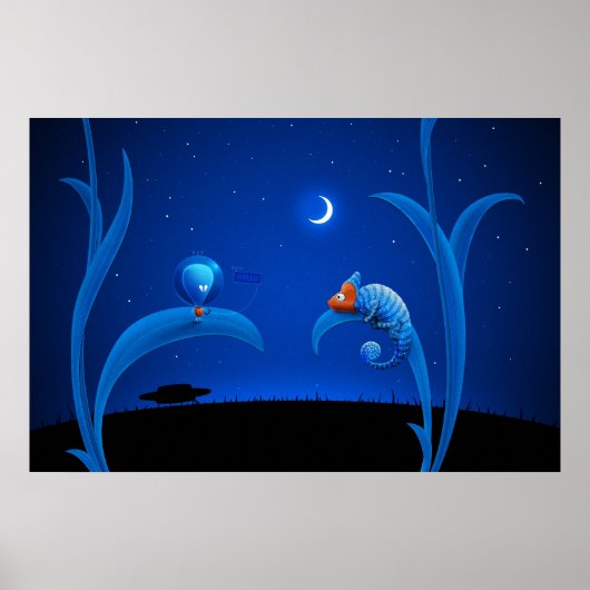 Alien en en Chameleon Poster (Voorkant)