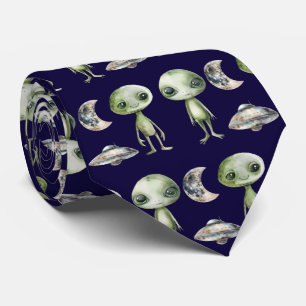 Alien en en ruimteschip stropdas