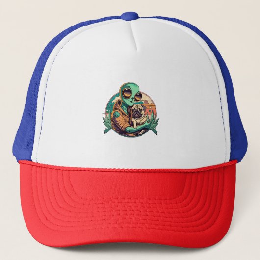 Alien en Pug Trucker Pet (Voorkant)