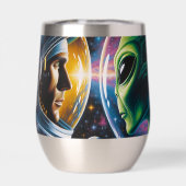 Alien et astronaute dans l'espace (Arrière)