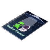 Alien et paix terrestre sur un carnet (Côté gauche)