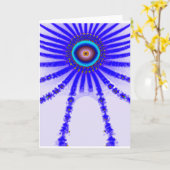 Alien Eye drops down for the Holidays Kaart (Gele Bloem)