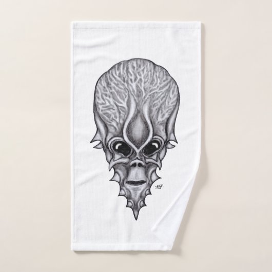 Alien Face , Afrikaanse schedelwederopbouw Bad Handdoek (Handdoek)