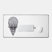 Alien Face , Afrikaanse schedelwederopbouw Bureaumat (Keyboard & Muis)