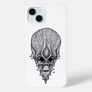 Alien Face , Afrikaanse schedelwederopbouw iPhone 15 Mini Hoesje