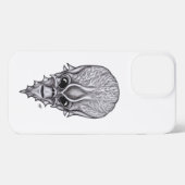 Alien Face , Afrikaanse schedelwederopbouw iPhone Hoesje (Achterkant horizontaal)