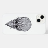 Alien Face , Afrikaanse schedelwederopbouw iPhone Hoesje (Achterkant horizontaal)