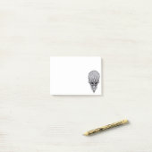 Alien Face , Afrikaanse schedelwederopbouw Post-it® Notes (Op bureau)