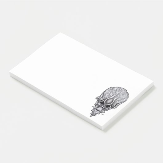 Alien Face , Afrikaanse schedelwederopbouw Post-it® Notes (Schuin)