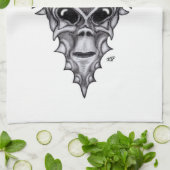 Alien Face , Afrikaanse schedelwederopbouw Theedoek (Gevouwen)