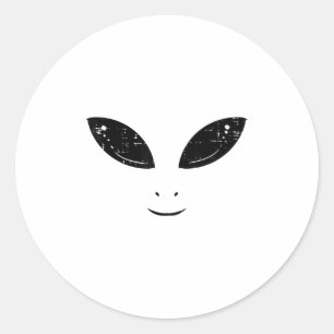 Alien Face Funny Kostuum Ufo Space Boys Meisjes Ki Ronde Sticker
