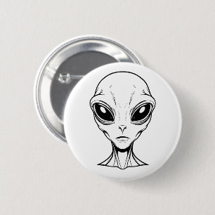 Alien Face Ronde Button 5,7 Cm