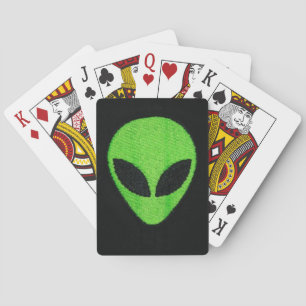 Alien Face-speelkaarten. Speelkaarten