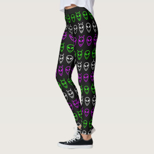 Alien face trio Leggings