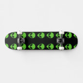 Alien Faces - Groen skateboard (Horizontaal)