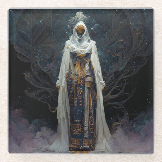 Alien Fae Fantasy Sci-Fi Glazen Onderzetter (Voorkant)