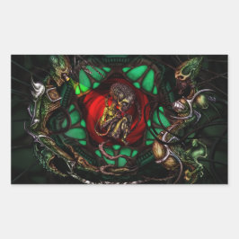 Alien Family Decal Rechthoekige Sticker