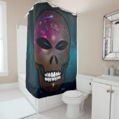Alien Fantasy Skull Shower Curtain Douchegordijn (In situ)