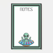 Alien Flying Saucer Post-it Notes (Voorkant)
