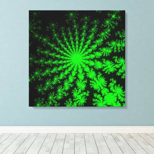 Alien Fractal Burst Canvas Afdruk (Insitu (Houten vloer))