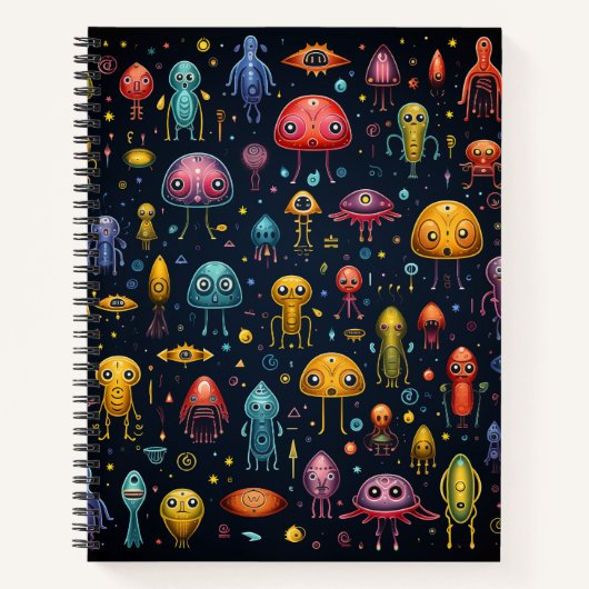 Alien Fun Bullet Lijn Recept Notitieboek (Voorkant)