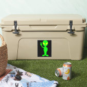 ALIEN FUNNY LITTLE GREEN MAN CAR DECAL STICKER (Glacière)