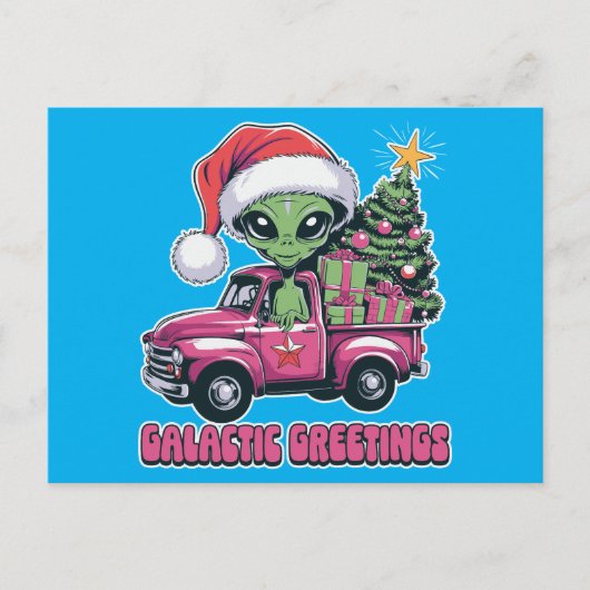 Alien Galactic Greetings Feestdagenkaart (Voorkant)