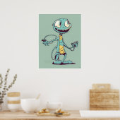 Alien Gamer - Afdrukken Poster (Keuken)