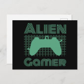 Alien Gamer Briefkaart (Voorkant / Achterkant)