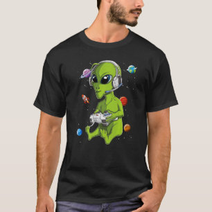 Alien Gamer Video Games Ufo buitenaardse Kinderen T-shirt