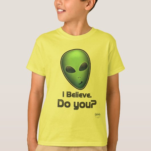 Alien: geloof ik. Ben jij dat? Kinder T-shirt (Voorkant)